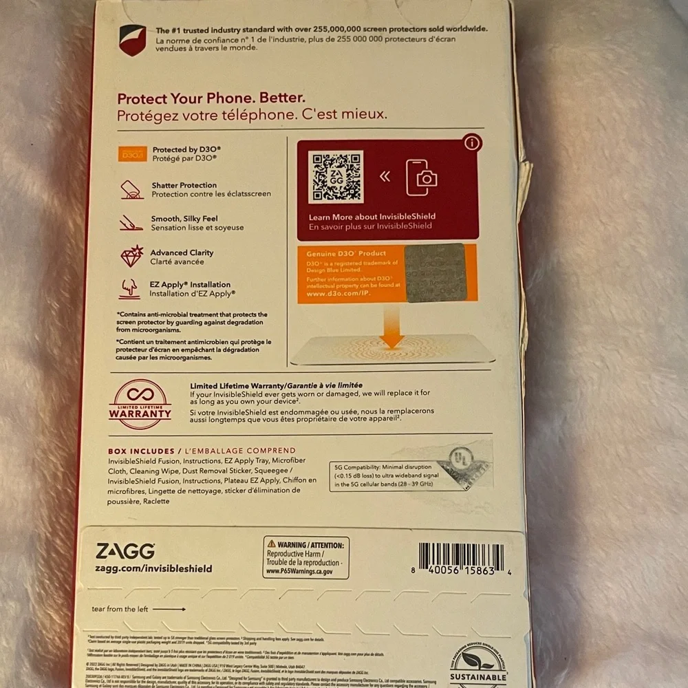 ZAGG InvisibleShield Screen Protector for Samsung Galaxy S22 - Clear